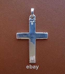 Large Sterling Silver Silver Hand Made Cross 3