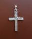 Large Sterling Silver Silver Hand Made Cross 7