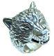 Large Wolf's head Large Bali made. 925 Sterling Silver handcrafted Ring si