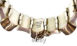 Large and Fabulous Made in Mexico Sterling Silver 3-D Link Bracelet 7 inches