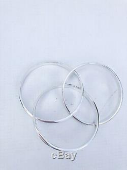 Lovely Sterling Silver Tiffany & Co Triple Bangle 925 With Box Made In 2005