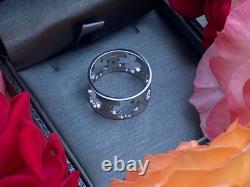 Lucky Clover Sterling Silver Ring with Peridot, Size US 7, Hand- Made in USA