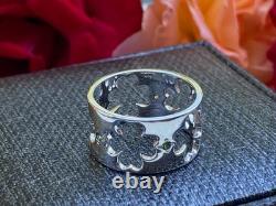 Lucky Clover Sterling Silver Ring with Peridot, Size US 7, Hand- Made in USA
