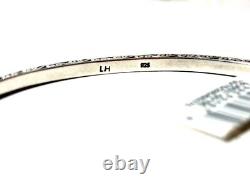 Luis Hill 925 Sterling Silver Chain Bracelet Hammered Hand Made Brand New Nwt
