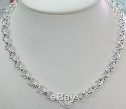 MADE IN ITALY 925 STERLING SILVER 18 (45cm) BELCHER chain NECKLACE -GIRL WOMEN