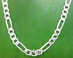 MADE IN ITALY 925 Sterling Silver 6mm FIGARO 40cm to 75cm CHAIN necklace -UNISEX