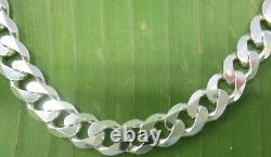 MADE IN ITALY 925 Sterling Silver 7mm CURB BRACELET & NECKLACES 17cm to 75cm