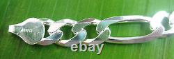 MADE IN ITALY 925 sterling silver 7.5mm FIGARO CHAIN NECKLACE 45cm 75cm UNISEX