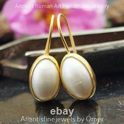 MADE TO ORDER Dainty Drop Pearl Earrings 925 Sterling Silver Custom Jewelry