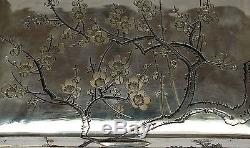 MAGNIFICENT 1900's CHINESE EXPORT STERLING SILVER HAND MADE MIX METAL BOX
