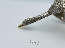 MANYA & ROUMEN Hand Made Sterling Silver & 18k Gold Goose Cuff Bracelet