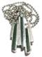 MID Century Modern Hand Made Sterling Silver & Green Stone Estate Necklace