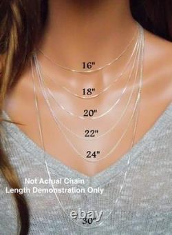 Made In Italy, 925 Sterling Silver Round Box Link Rhodium Heavy-Duty Necklace