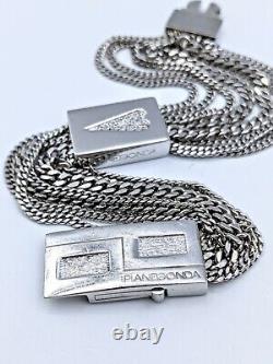 Made In Italy'Love Sick' PIANEGONDA Sterling Silver Heart Bracelet With Diamonds