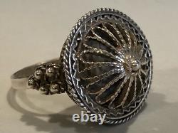 Made in Bulgaria, Ornate, Handmade Crown Ring #1, Sterling Silver 925