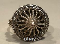 Made in Bulgaria, Ornate, Handmade Crown Ring #1, Sterling Silver 925