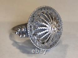 Made in Bulgaria, Ornate, Handmade Crown Ring #1, Sterling Silver 925