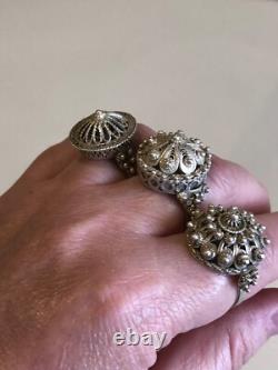 Made in Bulgaria, Ornate, Handmade Crown Ring #1, Sterling Silver 925