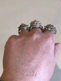 Made in Bulgaria, Ornate, Handmade Crown Ring #1, Sterling Silver 925