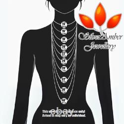 Made in Italy 925 Sterling Silver Tick 4.4 MM Figaro Chain with an anti-tarnis