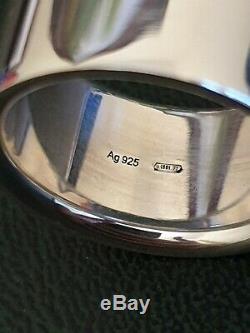 Made in Italy Gucci Silver Men Ring Size 17 / Q. 5 New Never Worn Rare