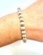 Made in Italy Large Bead Bracelet 9 inch Sterling Silver Stamped 925