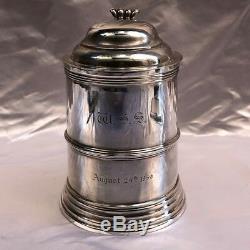 Magnificent 19c Sterling Silver English Tankard Made By Atkin Brothers