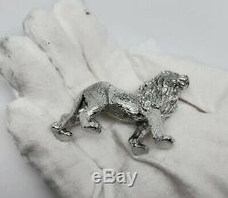 Majestic English Made, English Hallmarked, Sterling Silver Lion Figure