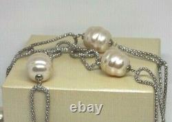 Majorica Baroque Man Made Pearls 18-20mm, Sterling Silver 925 Necklace