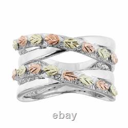 Many Leaves Sterling Silver Black Hills Gold / Custom Made in USA Gift Box