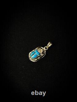 Marvelous Ancient Egyptian Scarab Beetle Pendant made from Pure Silver