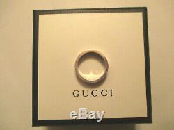 Men's #18 Gucci Sterling Silver Ghost Thin Band Ring Made In Italy Size 8.5