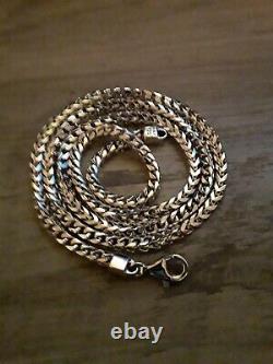 Men's Franco 6mm 925 Made in Italy Sterling Silver 28'' Heavy Necklace Chain