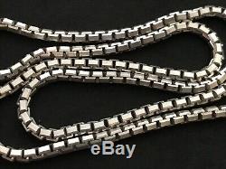 Men's Heavy Vintage Sterling Silver Ingot pendant. Made in 1977. On Silver Chain