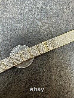 Mens Custom Made ICY Hip Hop Bracelet 14k Gold Plated 925 Sterling Silver CZ