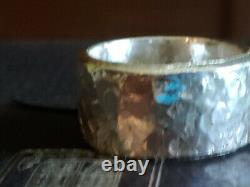 Mens Sterling Silver Hammered Band, Old World Ring Made To Order Unique