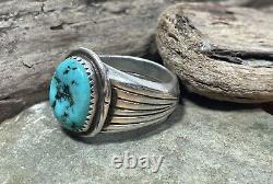 Mens Vintage Sterling Turquoise Artist Made Ring Native American Zuni Navajo 12