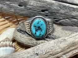 Mens Vintage Sterling Turquoise Artist Made Ring Native American Zuni Navajo 12