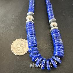 Mens Womens Blue Lapis Lazuli 6-12mm Navajo Sterling Silver 21 Necklace 17885