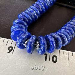 Mens Womens Blue Lapis Lazuli 6-12mm Navajo Sterling Silver 21 Necklace 17885