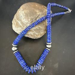 Mens Womens Blue Lapis Lazuli 6-12mm Navajo Sterling Silver 21 Necklace 17885