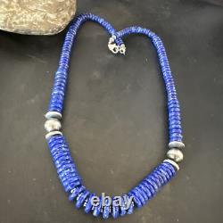 Mens Womens Blue Lapis Lazuli 6-12mm Navajo Sterling Silver 21 Necklace 17885