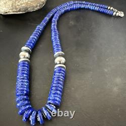 Mens Womens Blue Lapis Lazuli 6-12mm Navajo Sterling Silver 21 Necklace 17885
