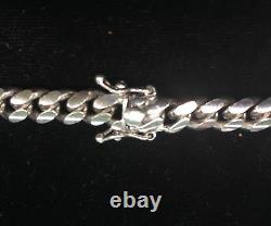 Miami Hand Made Solid Classic Cuban Link Silver 925 Bracelet 13mm 8.5 Inches