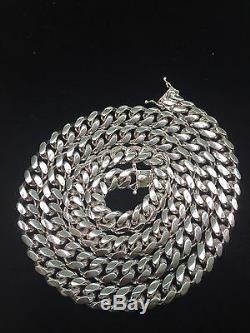 Miami Hand Made Solid Classic Cuban Link Silver 925 Chain 13 mm 30 Inches