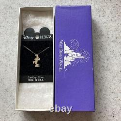 Mickey Mouse Sterling Silver Necklace Disney Pendant 925 Made in USA 2cm