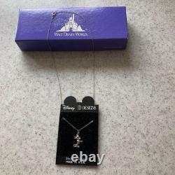 Mickey Mouse Sterling Silver Necklace Disney Pendant 925 Made in USA 2cm