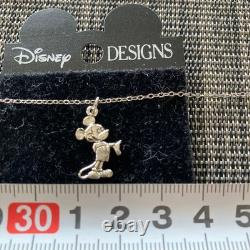 Mickey Mouse Sterling Silver Necklace Disney Pendant 925 Made in USA 2cm
