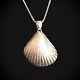Milor Sterling Silver 925 Seashell Pendant Necklace Made In Italy