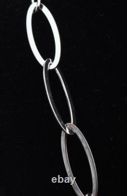 Milor Vintage Sterling Silver 925 Oval Link Necklace Made in Italy